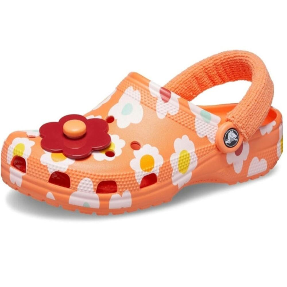 Adult Crocs Zen Garden Sensory Classic Terry Cloth Clog Orange M 13 W 15 NWOT